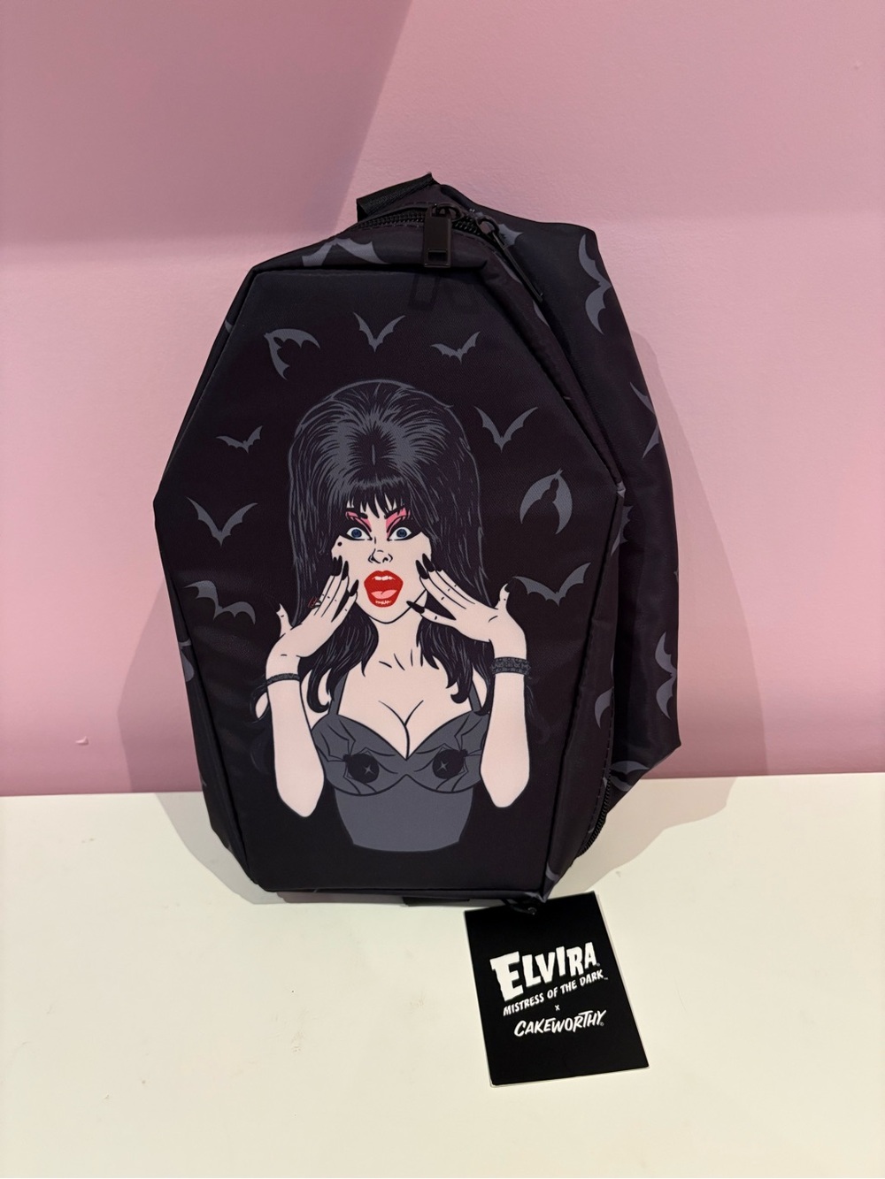 Elvira x Cakeworthy Black Coffin Crossbody Bag - BNWT 🖤🕷️